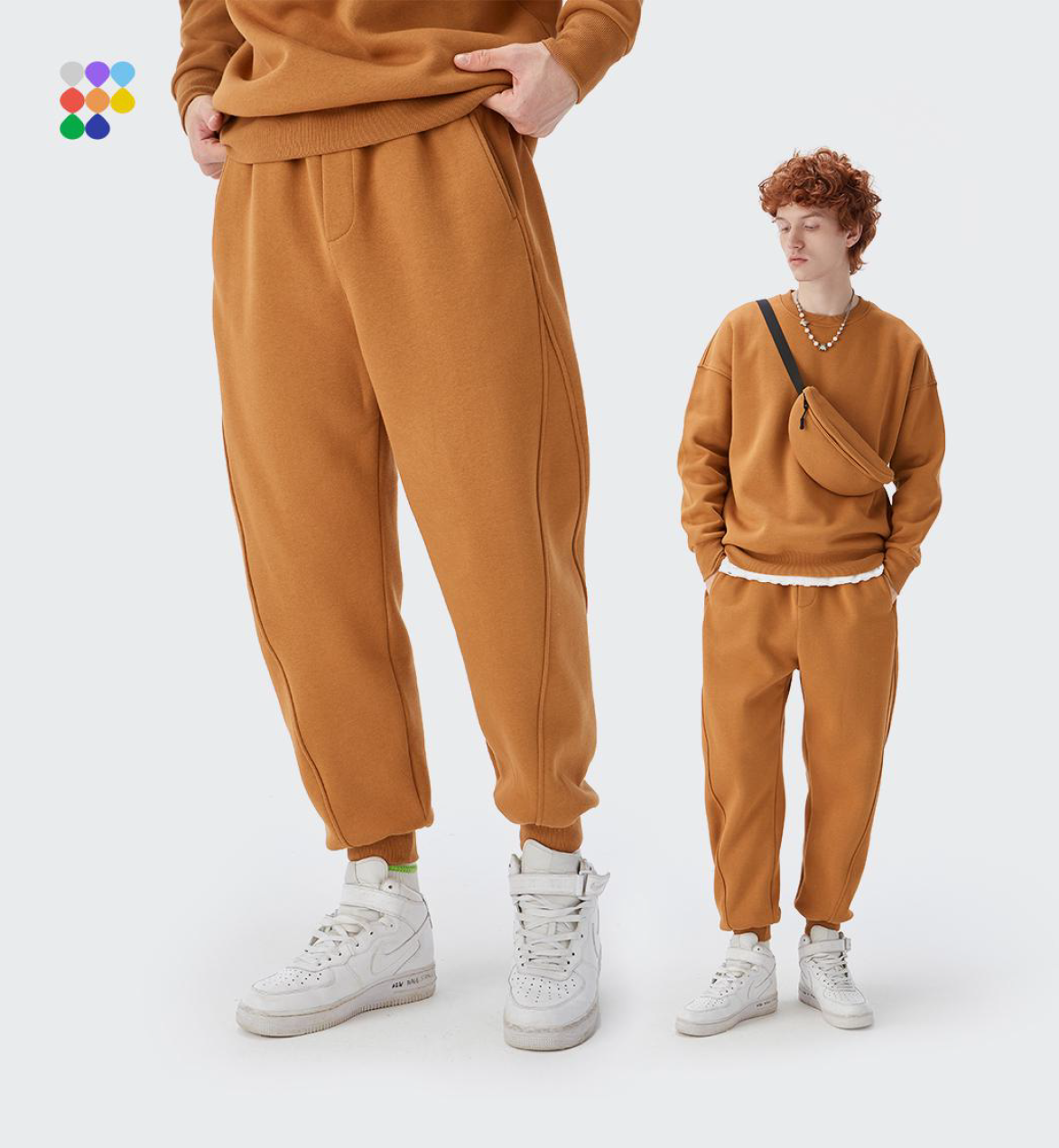 Couple Jogger Pants Winter Thick Fleece Track Pants Men Sportswear Leisure Sweatpants Set Unisex