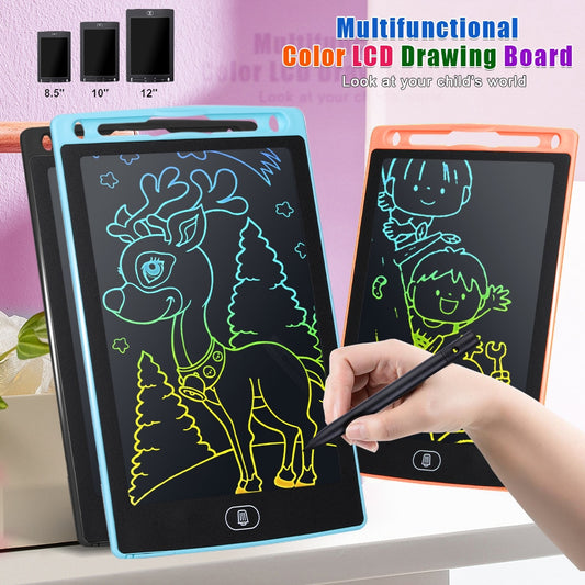 8.5/10/12 Inch LCD Drawing Tablet Electronic Drawing Writing Board Colorful Handwriting Pad Boy Girl Kids Children's Toys Gift