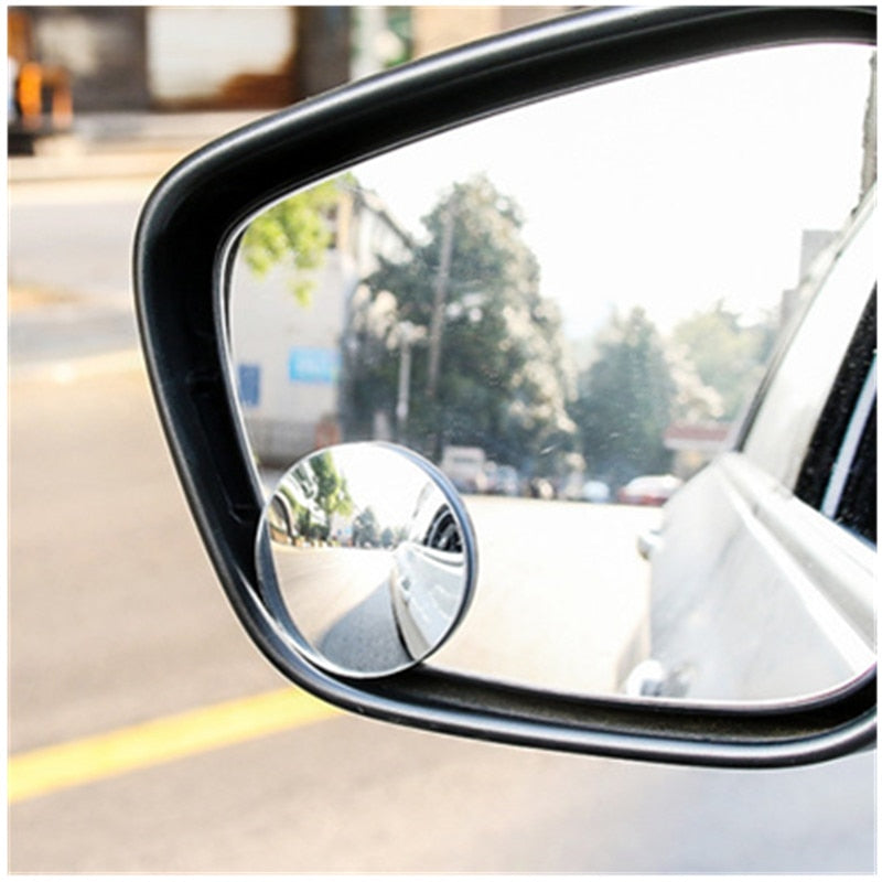 360 Degree HD Blind Spot Mirror For Car Reverse Frameless Ultrathin Wide Angle Round Convex Rear View Mirror Car Accessories